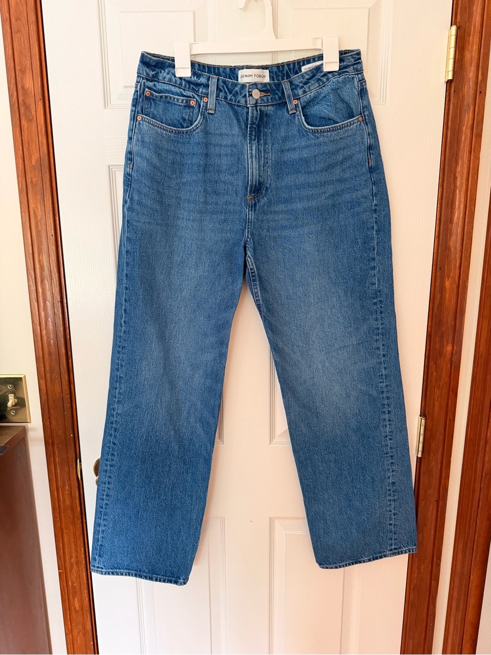 Denim Forum Iggy Curve Fit Lo-Rise Baggy Straight-Leg Jeans Size 30